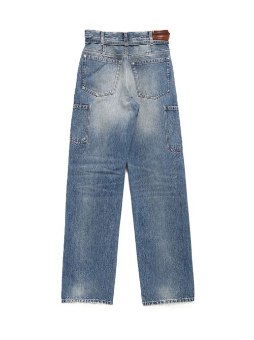 Belted Wide-Leg Denim Pants Pippaz DRIES VAN NOTEN | 262-010926-4414504 BLUE
